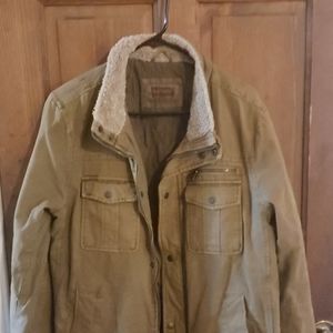 Levi's small mens jacket with fur collar